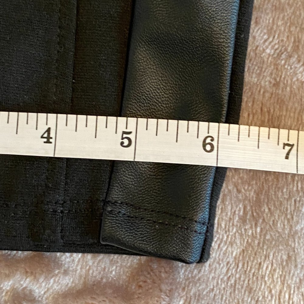 BCBGeneration Leggings with Faux Leather Paneling Black Size Small - Picture 11 of 12